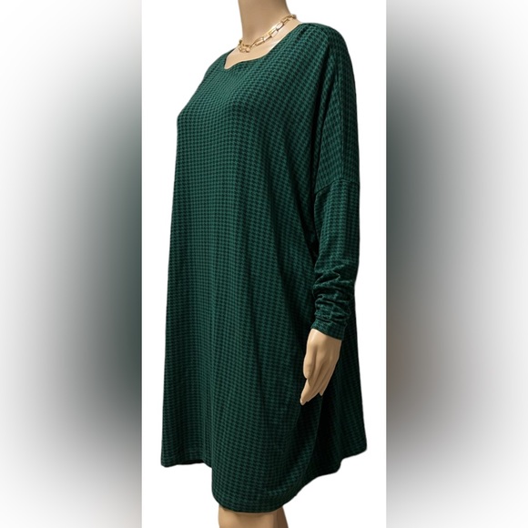 NWT Bryn Walker Women's S, XXS Green Inlet Houndstooth Damien Tunic Dress - Picture 3 of 10